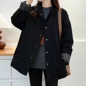 [에이시크]브리드 체크배색 하이넥 누빔 점퍼 C25DJP193