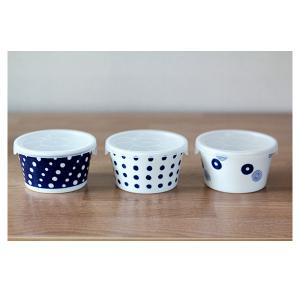 일본[사이까이] 인디고 도자기 찬통/전자렌지 사용가능/전통도자기/Non-랩