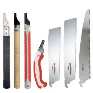 일제 타지마 톱날 265mm 300mm 330mm 국산 대건 권총형 알루미늄 나무 고무 도스키 톱자루