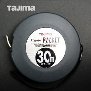 타지마 줄자 EPK 30M 일본산 엔지니어용 롱타입 원형 포켓줄자