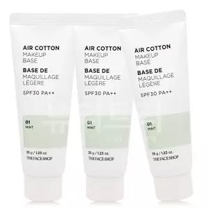 더페이스샵 에어 코튼 메이크업베이스 01민트 35gX3개