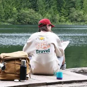 플루크 캠핑카 자수 맨투맨티셔츠 FMT3020