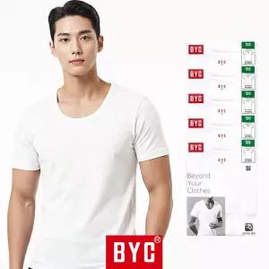 BYC 남성 반팔 런닝 세트 순면 남자 티 셔츠 5매 BYC1903S