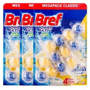 브레프 파워 액티브 레몬 9개(50g 3입x3개) 변기세정제 변기클리너