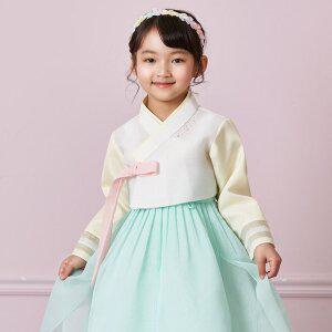[예가][예가한복] WN1034 민트나래 여아한복 아동한복