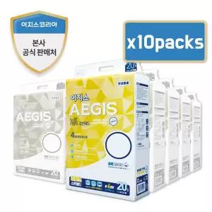 이지스 노랑 라운드(T)형 소변패드 속기저귀 20매x10팩(200매)