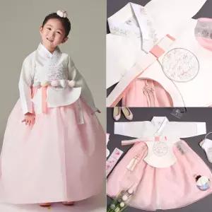 연아 아이당의 - 국산 고급 여아한복 유아 백일 돌복 아동한복