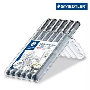 스테들러 피그먼트라이너 308 SB6P 4+2세트 캘리그라피