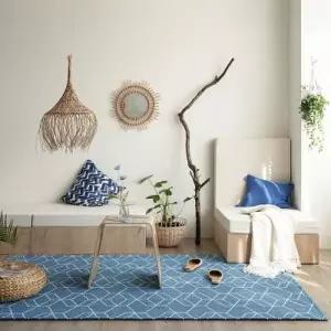 [텐바이텐]콘라드 워셔블러그 여름러그 여름거실카페트(블루 100x150)