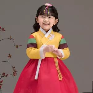 [더예한복] QT831-민화앵두 여아 아동한복