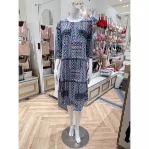 [와코루](광주신세계)비침없고 신축성 있어 편하게 입기 좋은 홈 드래스겸 원피스 잠옷(WGN375W)