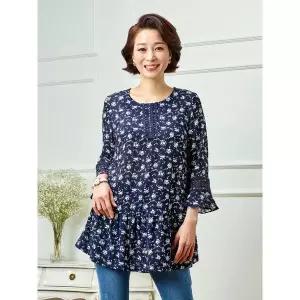 [하프클럽/마담엘레강스]러블리 시어서커 블라우스 K211BL03