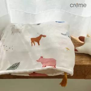 갤러리아 [리틀아카이브][크레므앙팡] 알로 면모달 거즈 유모차 블랭킷 B(75X