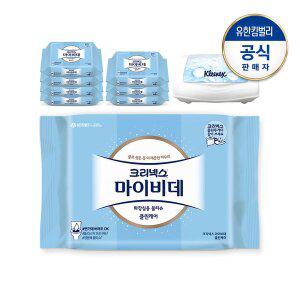 [크리넥스] 마이비데 클린케어 물티슈46매X8팩+용기