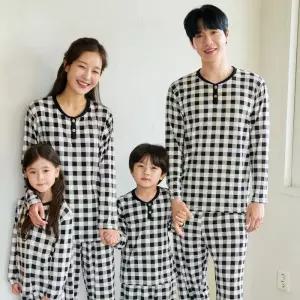 가족 커플 피치기모잠옷 극세사 수면 빅사이즈 홈웨어