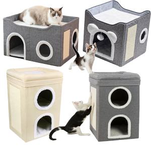 홈메이드 고양이집 2층 3층 스크래쳐 숨숨집 침대 쿠션 동굴 하우스 강아지집