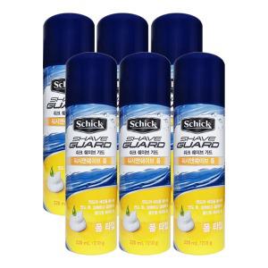 쉬크 면도용 쉐이브가드 워시앤쉐이브 폼 220mL X 6개