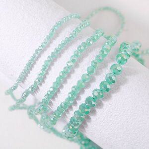 비즈아이 [2-477-02]크리스탈 론델컷 1/2/3/4/6mm 민트OPAB ,1줄