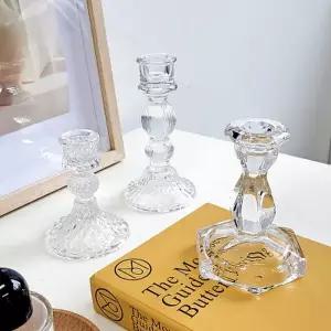 [텐바이텐]투명 유리 캔들홀더 촛대 (4종택1)