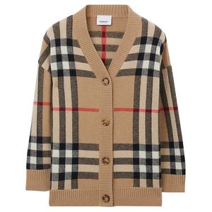 [국내발송] 버버리 키즈 체크 울 캐시미어 가디건 아카이브 베이지 8072919 8Y 10Y