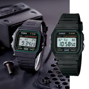 백화점AS가능 카시오 전자시계 블랙 디지털 F-91W-3DF 지코스모 제품 F-91W-3DF