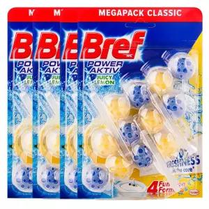 브레프 파워 액티브 변기세정제 레몬향50g 3입x4개