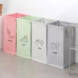 아이이피 i336 대용량 4단 멀티 재활용 분리수거함 4종 1세트 빨래바구니 다용도백 