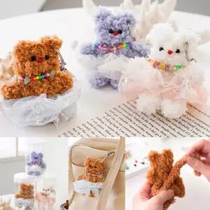 [문구티쳐] 민화샵 곰돌이 모루인형키링만들기 3종 택1 diy 열쇠고리  철사인형 인형공예 가방인형키링 곰돌이키링인형 백참키링만들기 백팩인형키링