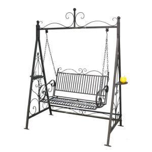 정원흔들그네 야외의자 스윙체어 높이235cm 펜션 마당 카페 철제 유럽풍