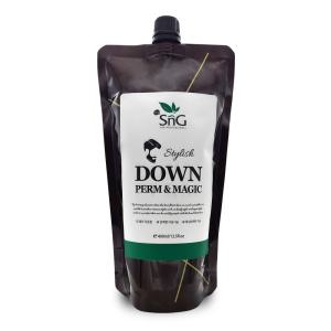 SnG 악성곱슬매직 미용실전문제품 대용량 셀프다운펌 남자짧은머리 옆머리누르기 400ml