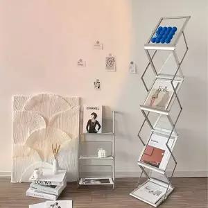 접이식 매거진랙 미드센추리 벽선반 철제 잡지꽂이