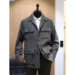 갤러리아 BON F/W 그레이 헤링본 포르텍스 셰틀랜드 헌팅 재킷BN4FJP418