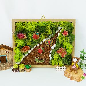 [문구티쳐] 모스 오솔길 액자 만들기 1인세트 알록달록 만들기재료 천연이끼 인테리어 액자