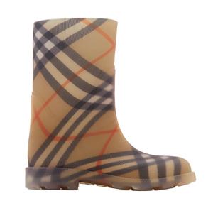[국내발송] 24FW 버버리 키즈 체크 러버 마쉬 하이 부츠 샌드 베이지 8089242 34 35