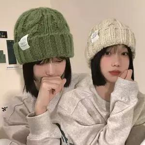 어나더뷰 스노잉 꽈배기 비니 소프트 니트 뜨개 모자 2252