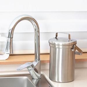 올스텐 음식물쓰레기통 냄새차단 주방쓰레기통 세척편리 위생적인 스텐레스통 3L