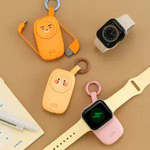 아트박스/카카오프렌즈 카카오프렌즈 케이블형 애플워치 보조배터리 1200mAh