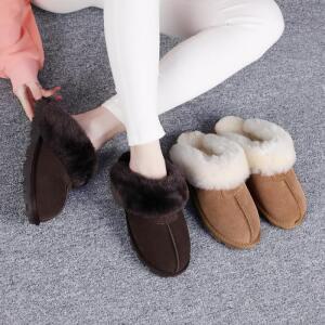 남녀공용 가죽 양모 슬리퍼 UG-K236 어그커플슬리퍼