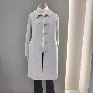 [꼼빠니아]캐시미어 울 혼방 핸드메이드 카라넥 코트 CAEW0-WCH360_IC