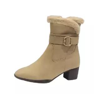 [롯데백화점]탠디 여성 앵클 퍼부츠 (굽 4CM) J1560V_BEIGE _IS