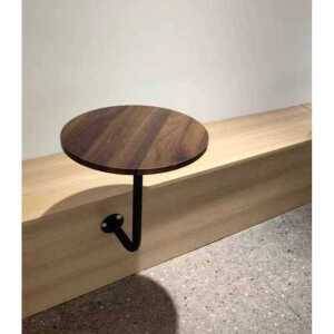 벽고정 원형 티테이블 우드 패턴 미니 디저트 카페 벽걸이