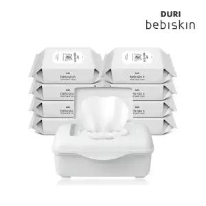 두리 베비스킨 생분해 비데물티슈 디스펜서 세트 (리필8팩+케이스 1개)