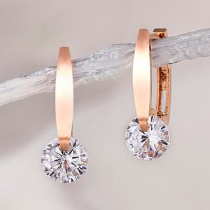14K 18K 귀걸이 핑크골드 오르시아 큐빅 원터치 귀걸이 아내 여자친구 기념일 선물