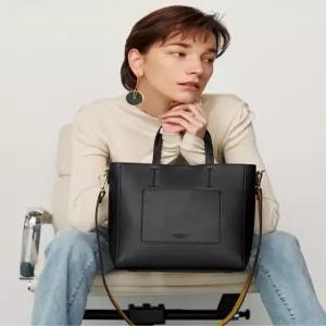 헤지스 액세서리 [선물추천][CELIA] 블랙 심플 포켓 포인트 토트 겸 숄더백 M HIBA5E972BK