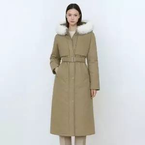 [케네스레이디](센텀시티점)[BYLYNN] 후드 퍼 야상 벨티드 롱다운 EGDHOK9900