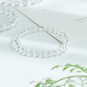 백수정 크리스탈 심플 원석팔찌 6미리 파워스톤 천연석