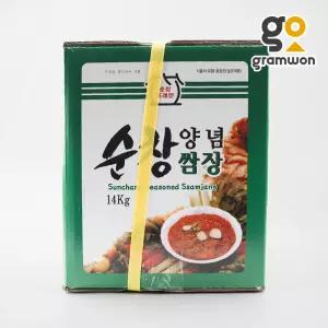 순창 재래식 쌈장 말통 14kg 식당용 대용량 한식