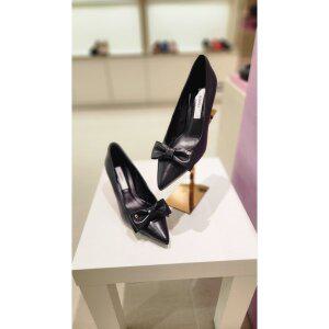 [여주점][BABARA]BABARA 바바라 양가죽 리본포인트 스틸레토 기본 펌프스 AAI243 BK