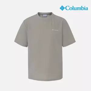 [컬럼비아] 유니 빅로고 우븐 반팔 티셔츠_베이지 (C62-YUD604)