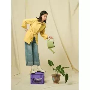 [빈폴레이디스] 미디엄 아웃포켓 트렌치 코트  옐로우 (BF523TC03E)